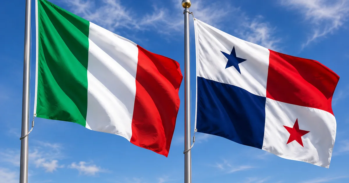 Bandiere di Italia e Panama fianco a fianco, requisiti di viaggio