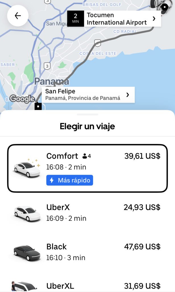 uber en panamá
